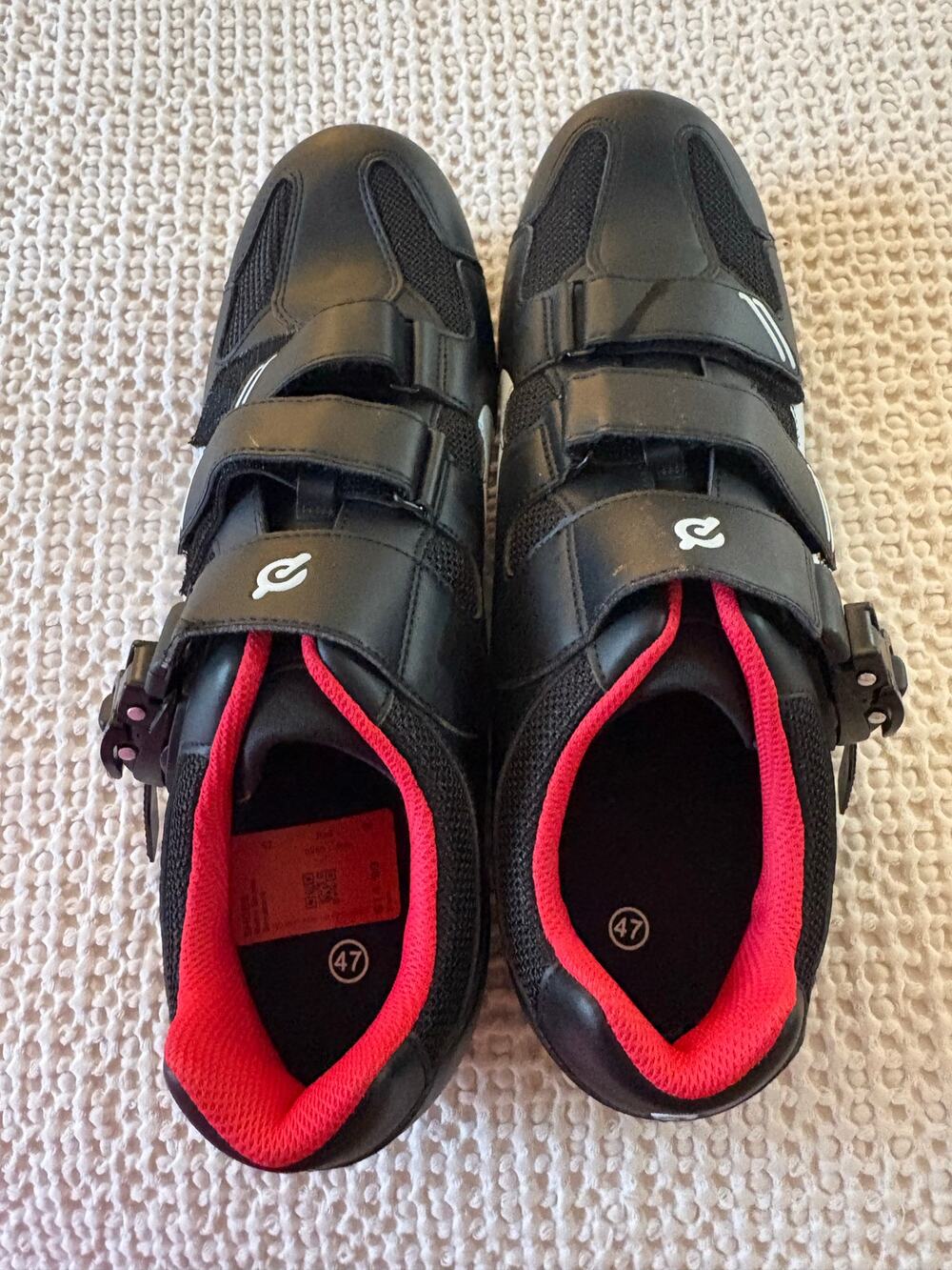 Peloton Indoor Cycling Shoes | Black & Red | Size 47